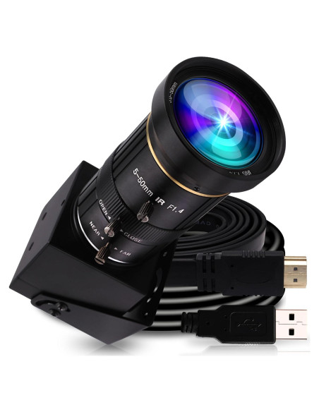 Cámara USB 4K ELP IMX415 con Zoom Manual 5-50mm Cámara USB 4K ELP IMX415 con Zoom Manual 5-50mm