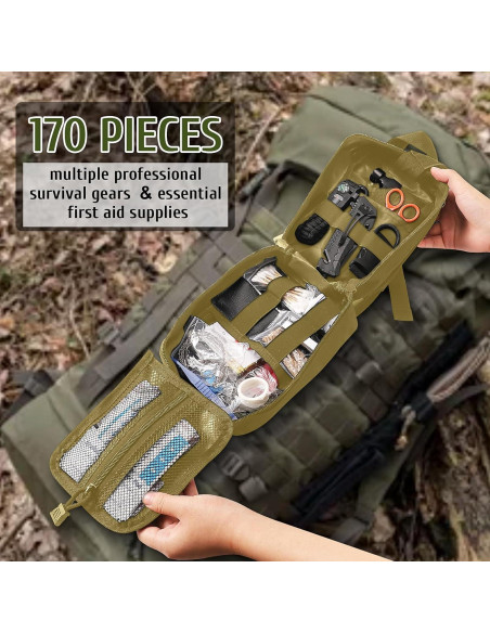 Kit de Supervivencia ABPIR 170 Piezas para Camping y Senderismo Kit de Supervivencia ABPIR 170 Piezas para Camping y Senderismo