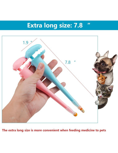 Dispensador de pastillas para mascotas YeulYuuri Rosa 20 cm