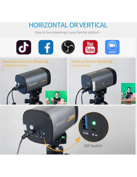 Cámara Streaming FEELWORLD HV10X Full HD 1080P 60fps USB3.0 Cámara Streaming FEELWORLD HV10X Full HD 1080P 60fps USB3.0