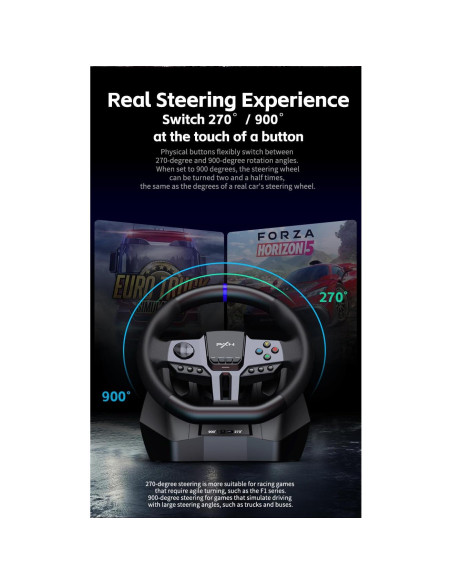 Volante de Carreras PXN V9 Gen2 con Pedales Magnéticos Volante de Carreras PXN V9 Gen2 con Pedales Magnéticos