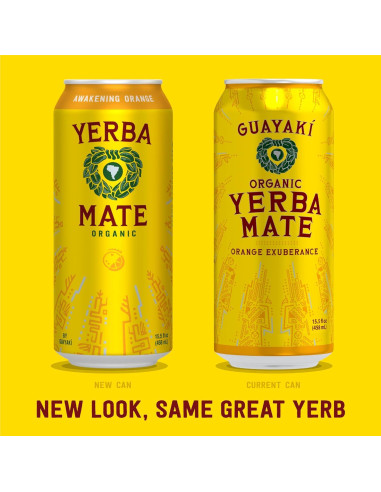 Yerba Mate Orgánica Guayakí Naranja Despertadora 12 Pack 15.5 Oz