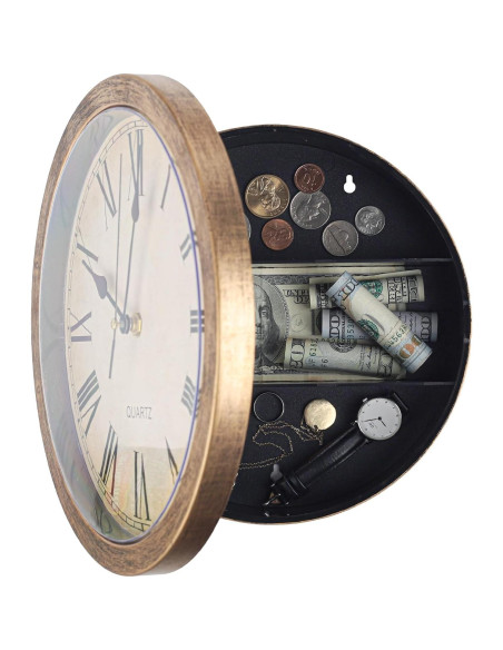 Reloj de Pared Caja Fuerte LiveBe CK1001 Marrón Secreto Reloj de Pared Caja Fuerte LiveBe CK1001 Marrón Secreto