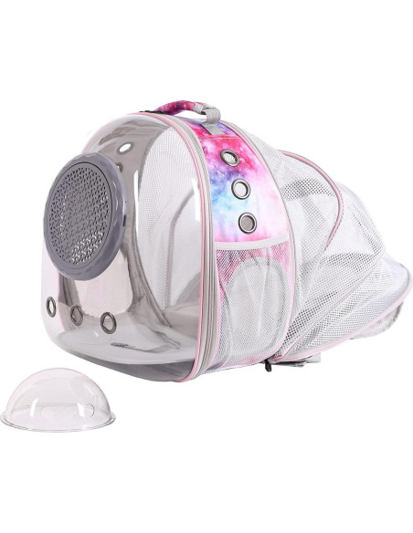 Mochila Transportadora para Gatos Pimoka Rosa Galaxia 30x28x38cm Mochila Transportadora para Gatos Pimoka Rosa Galaxia 30x28x38cm