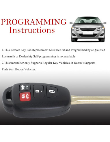 Mando a distancia MechanMagic para Toyota Corolla 2014-2019