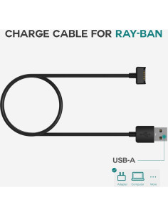 Cable de Carga TUSITA para Gafas Ray-Ban Stories - 1M 2