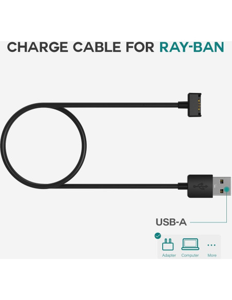 Cable de Carga TUSITA para Gafas Ray-Ban Stories - 1M Cable de Carga TUSITA para Gafas Ray-Ban Stories - 1M