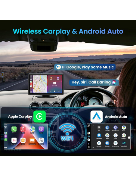 Pantalla Carplay 9" BIGASUO con Cámara 4K y GPS Pantalla Carplay 9" BIGASUO con Cámara 4K y GPS