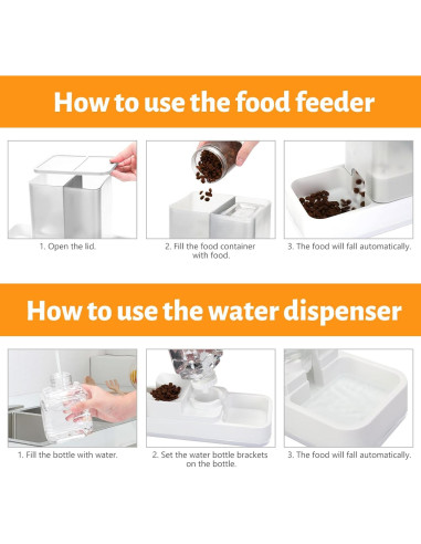 Comedero Automático Yummy Sam 1.5L y Dispensador de Agua 1L