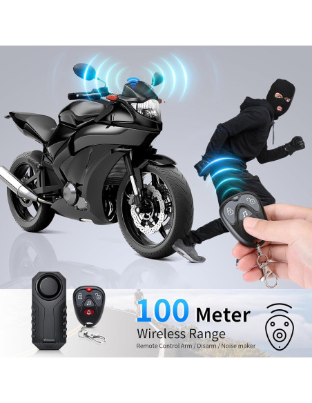 Alarma de Vibración WSDCAM 113dB para Bicicleta y Más Alarma de Vibración WSDCAM 113dB para Bicicleta y Más