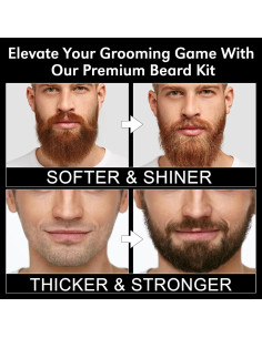Kit de Cuidado de Barba XIKEZAN con Jabón, Aceite y Peine 2
