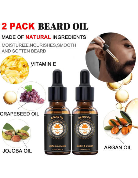 Kit de Cuidado de Barba XIKEZAN con Jabón, Aceite y Peine Kit de Cuidado de Barba XIKEZAN con Jabón, Aceite y Peine