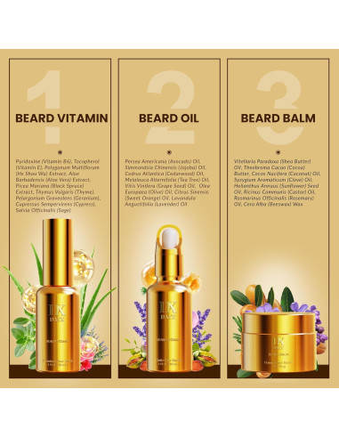 Kit de Cuidado de Barba DayixCare - Aceite, Bálsamo y Spray