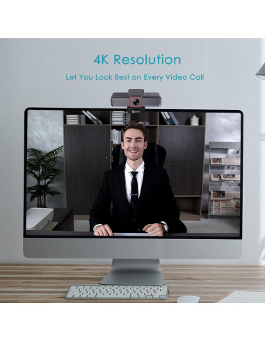Cámara Web Angetube 913AI 4K con Seguimiento AI y Micrófonos