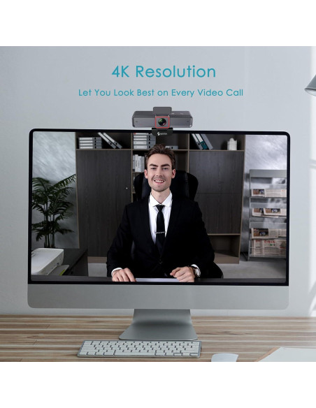 Cámara Web Angetube 913AI 4K con Seguimiento AI y Micrófonos Cámara Web Angetube 913AI 4K con Seguimiento AI y Micrófonos