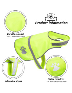 Chaleco Reflectante para Perros Geyoga 2 Piezas Ajustable 2