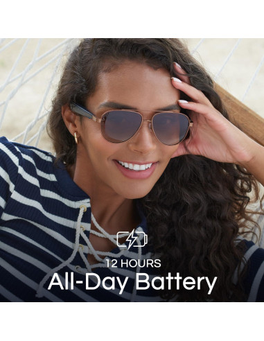 Gafas de sol inteligentes Lucyd Admiral UV400 - Degradado marrón