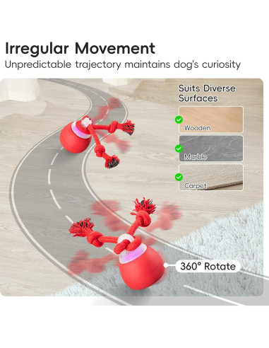 Juguete Interactivo para Perros Potaroma P51 Rojo 8x8x10.8cm