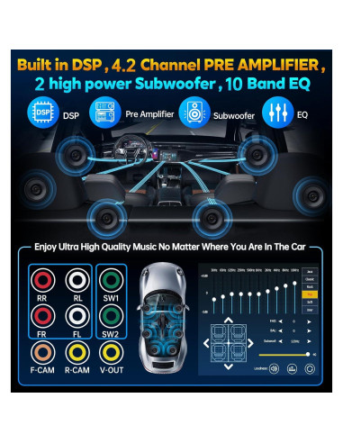 Estéreo Doble Din PLZ MP-926W 7" QLED Bluetooth 5.3
