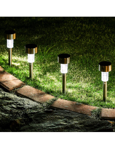 Luces Solares GIGALUMI 16 LED Impermeables para Jardín