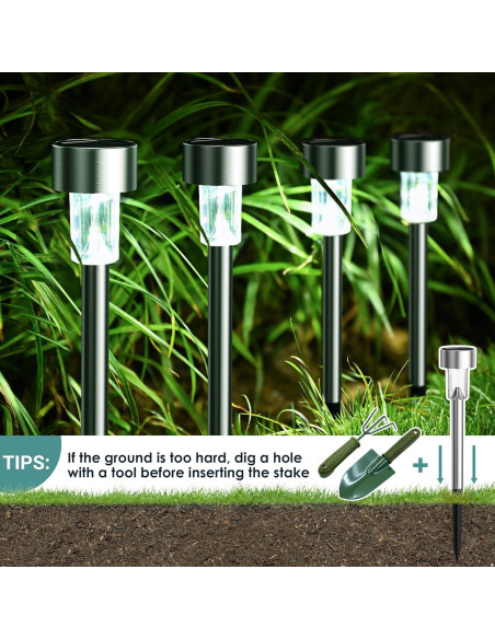 Luces Solares GIGALUMI 16 LED Impermeables para Jardín Luces Solares GIGALUMI 16 LED Impermeables para Jardín