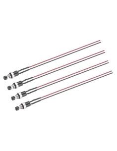 Interruptor de Botón Mini MECCANIXITY 4 Pcs 3A 250V SPST Negro
