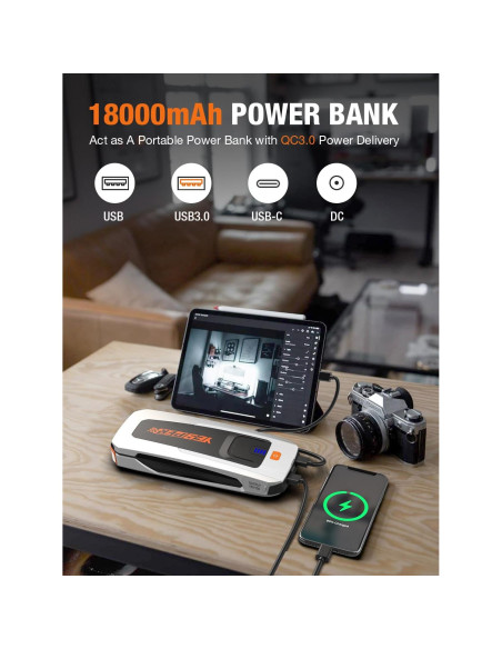 Arrancador de Batería YESPER FAST I 2160A 12V 18000mAh Arrancador de Batería YESPER FAST I 2160A 12V 18000mAh