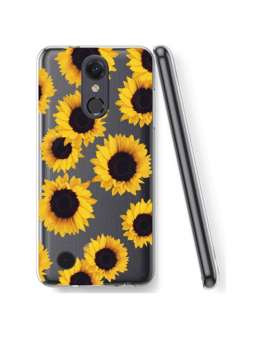 Funda de Silicona TPU Clara para LG Aristo 2/3 - Girasol