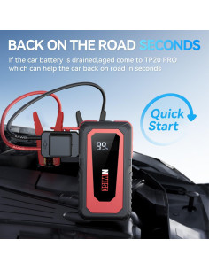 Arrancador de Coche NWISE TP20PRO 2000A 20000mAh LED 2