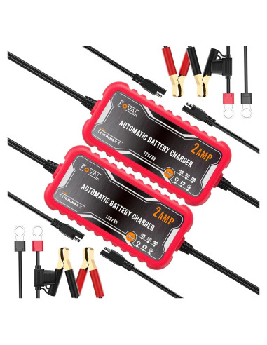 Cargador de Batería FOVAL 6V/12V 2 Amperios Portátil