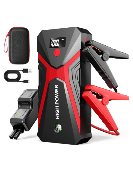 Arrancador de Batería Portátil NHOWIN F07 1600A con Linterna Arrancador de Batería Portátil NHOWIN F07 1600A con Linterna