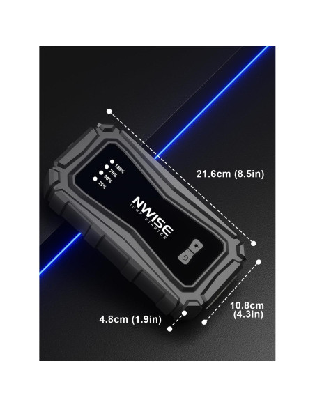 NWISE Arrancador de Salto 6000A 25800mAh 12V HJ-180 NWISE Arrancador de Salto 6000A 25800mAh 12V HJ-180