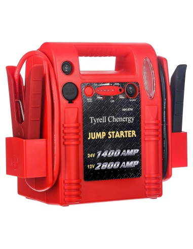 Arrancador de Salto Tyrell Chenergy HH974 2800A 12V/24V USB