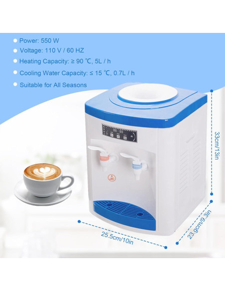 Dispensador de Agua Caliente y Fría Kllkmmws 5 Galones Blanco Dispensador de Agua Caliente y Fría Kllkmmws 5 Galones Blanco