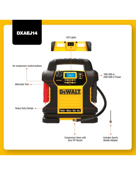 DEWALT Estación de Energía Portátil 1600A con Compresor DEWALT Estación de Energía Portátil 1600A con Compresor