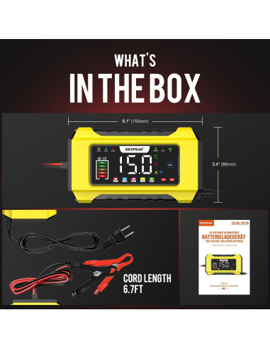 Cargador de Batería NEXPEAK NC215 12V 24V 15A Inteligente