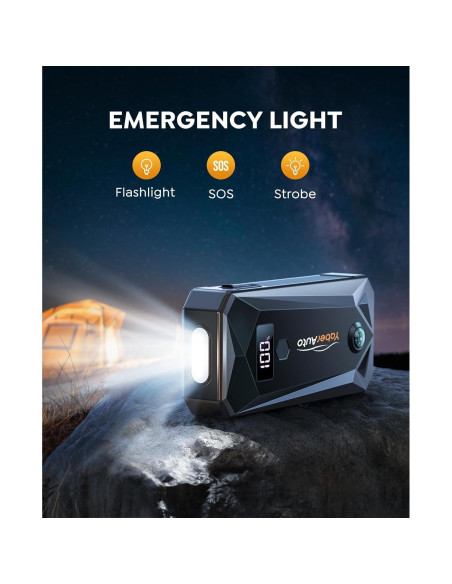 YaberAuto YA40 Arrancador de Batería 5500A 26800mAh Luz LED YaberAuto YA40 Arrancador de Batería 5500A 26800mAh Luz LED