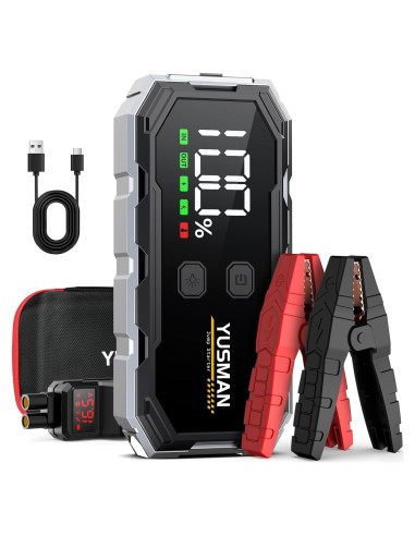 Arrancador de Salto YUSMAN F01 4000A 12V con Luz LED