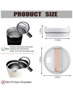 Tapa de vaso reutilizable Bnoname 1.2 L a prueba de derrames 2