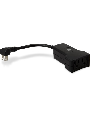 Enchufe Inteligente Amped AWPW208 2 Tomas Exterior Negro