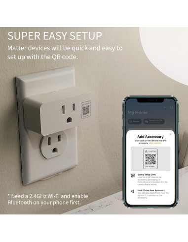 Enchufe Inteligente FARYLINK Matter Mini 10A 1200W Wi-Fi