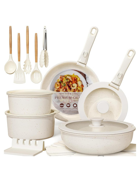 Juego de Ollas y Sartenes Astercook 21 Pzs Antiadherente Juego de Ollas y Sartenes Astercook 21 Pzs Antiadherente