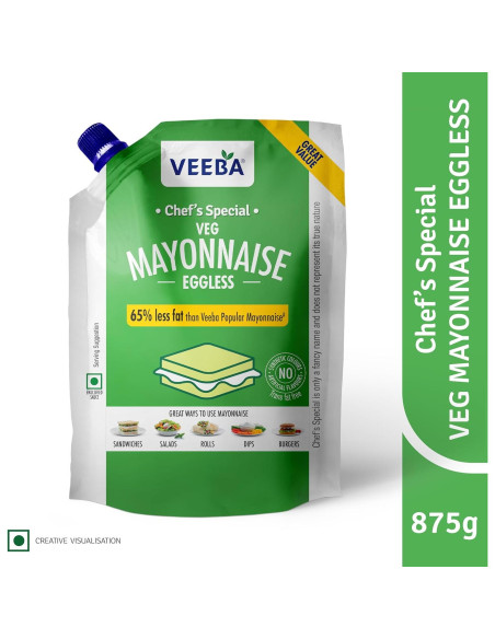 Mayonesa Vegetariana Veeba 875g - Sin Huevo, Baja en Grasa Mayonesa Vegetariana Veeba 875g - Sin Huevo, Baja en Grasa