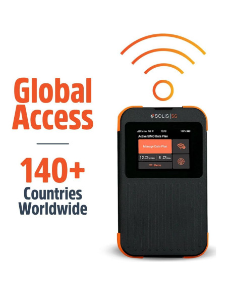 Hotspot WiFi Portátil SIMO Solis 5G, 16 Dispositivos, 1GB/Mes Hotspot WiFi Portátil SIMO Solis 5G, 16 Dispositivos, 1GB/Mes