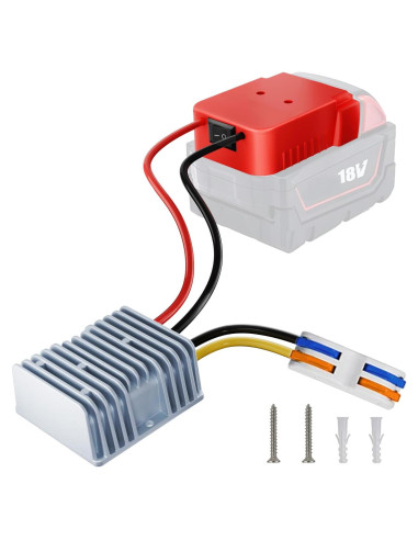 Convertidor de Voltaje IIXWUQ 18V a 12V 15A con Interruptor