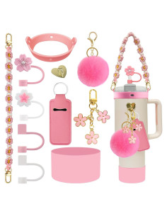 11 PCS Accesorios Velaco para Vaso Stanley 30/40 oz Rosa