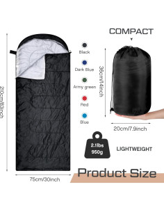 Sacos de Dormir Tranqun 10 Pcs Algodón Impermeables 4 Estaciones 2