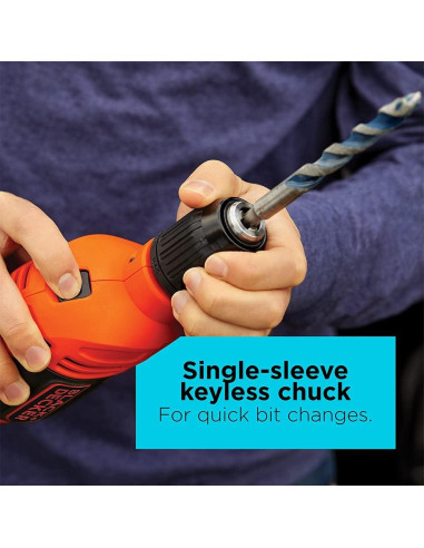 Taladro de Percusión BLACK+DECKER BEHD201 6.5A 1.27cm