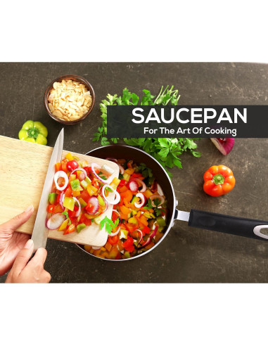 Juego de Olla y Cacerola Utopia Kitchen 1.81 kg Antiadherente