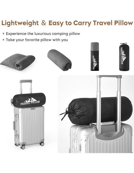 Almohada de Viaje PEUJEW Espuma de Memoria Compacta 45x35cm Almohada de Viaje PEUJEW Espuma de Memoria Compacta 45x35cm